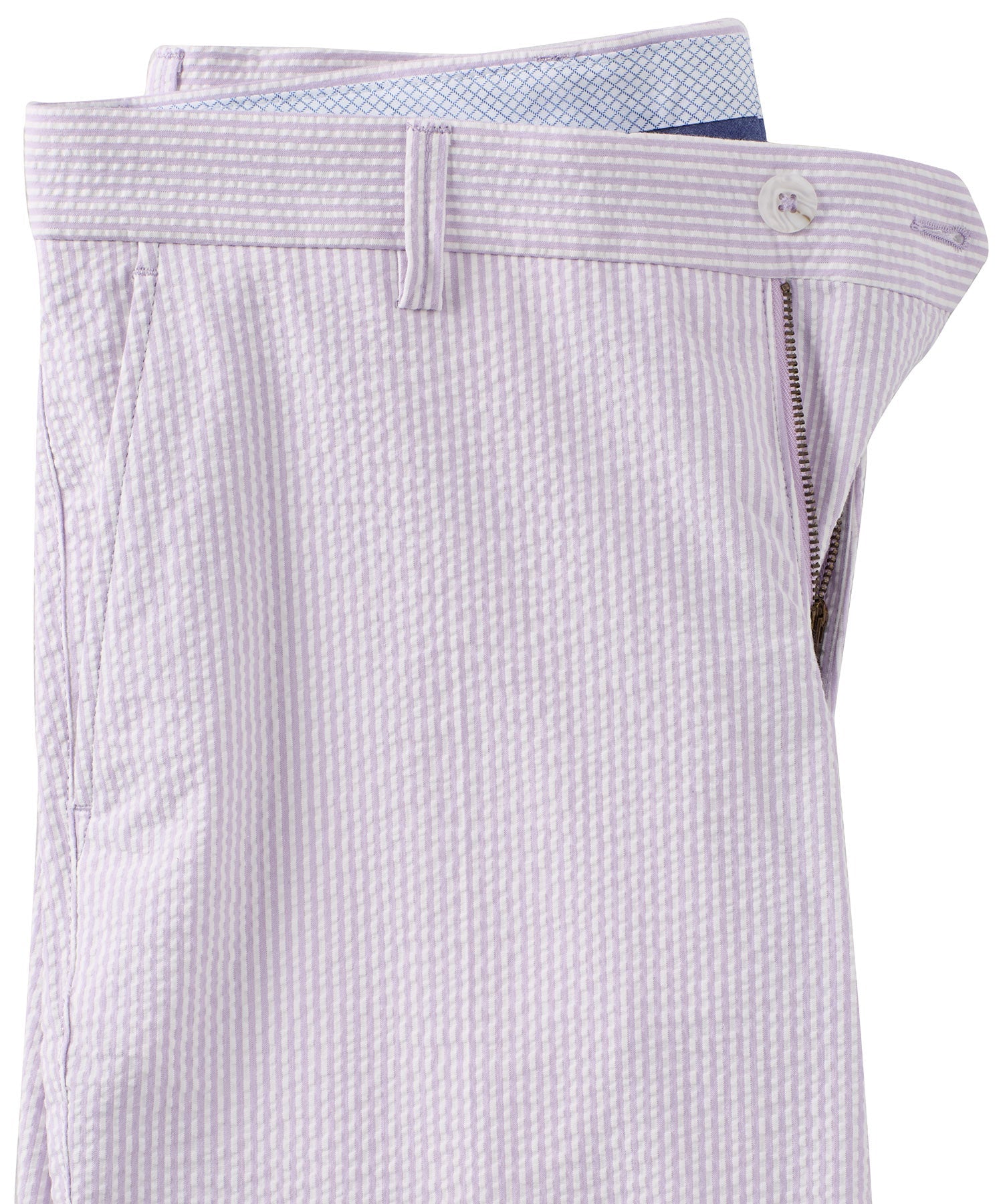 Seersucker Cotton Pants in Choice of Colors (Mansfield Relaxed Fit) by Ballin