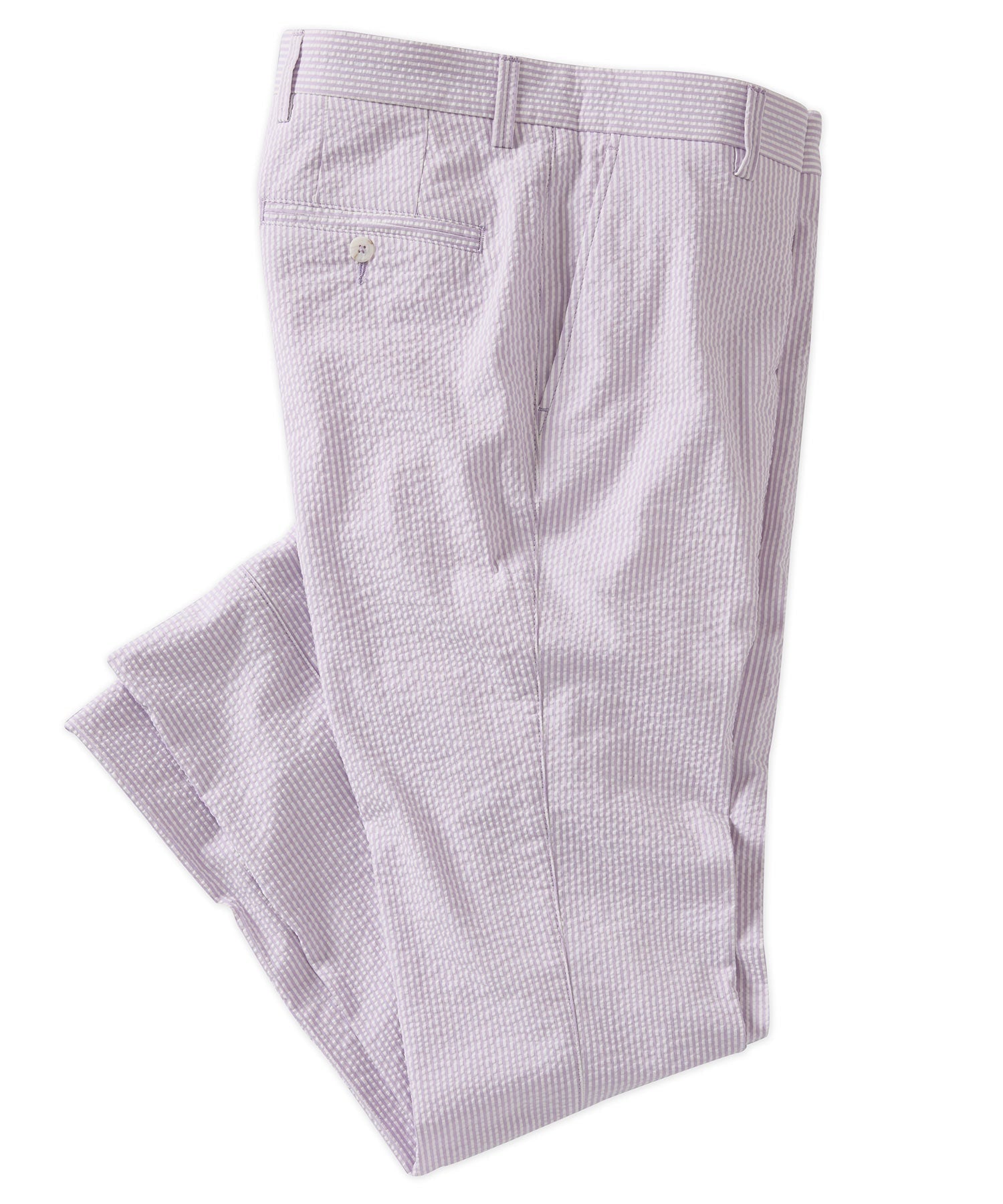 Seersucker Cotton Pants in Choice of Colors (Mansfield Relaxed Fit) by Ballin