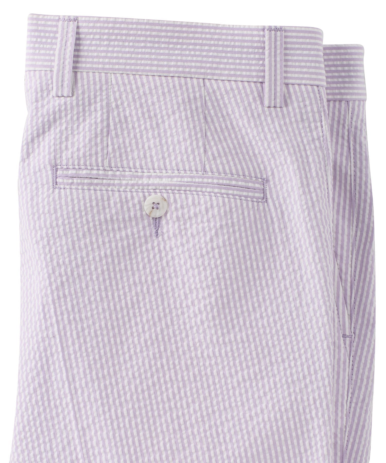Seersucker Cotton Pants in Choice of Colors (Mansfield Relaxed Fit) by Ballin