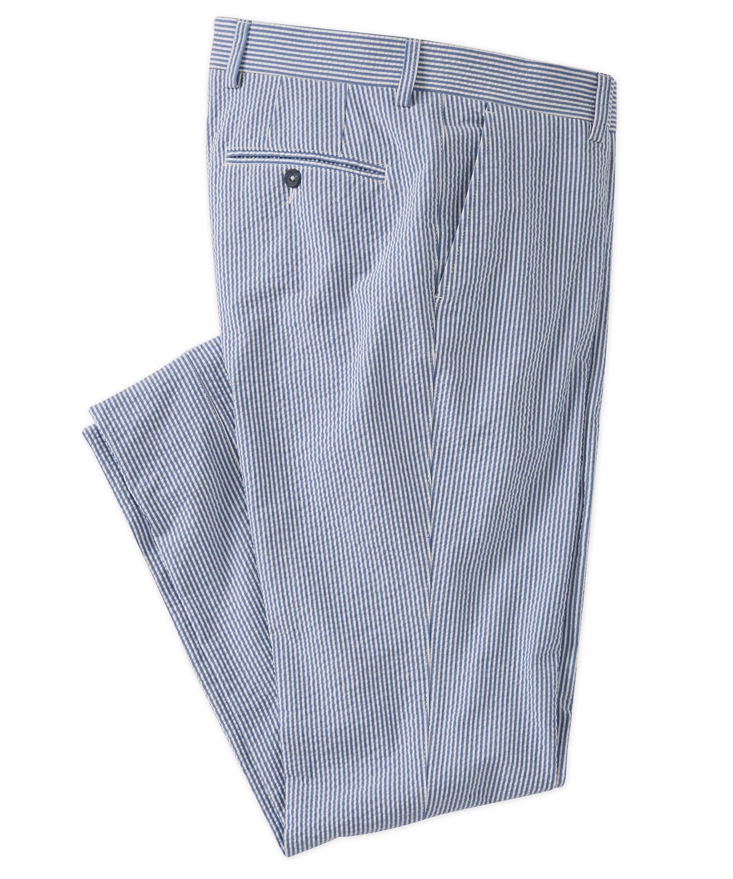 Seersucker Cotton Pants in Choice of Colors (Mansfield Relaxed Fit) by Ballin
