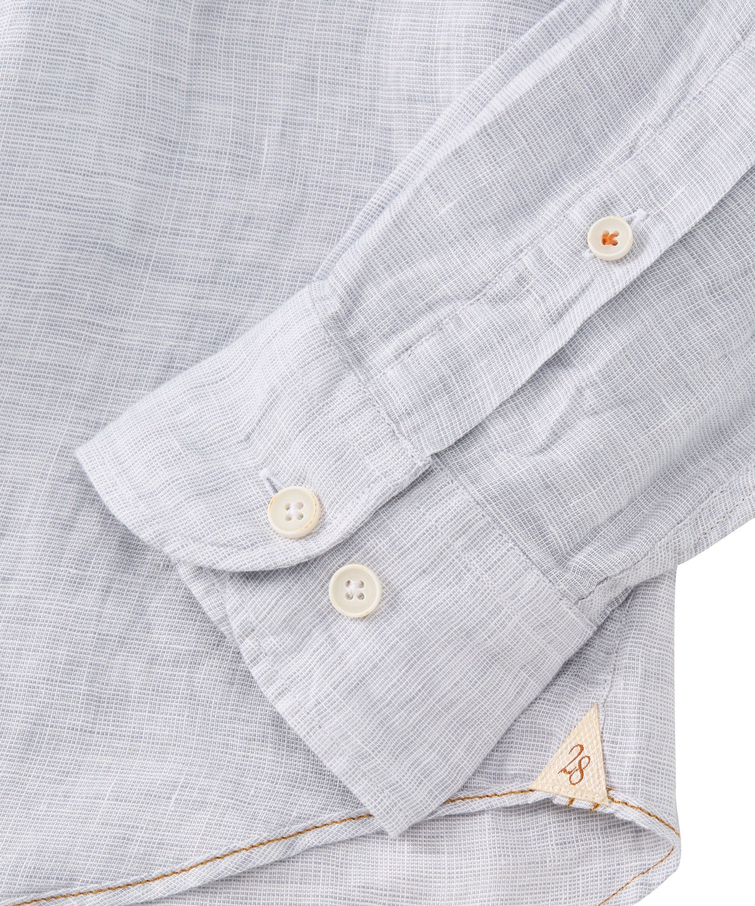 Mélange Linen Long Sleeve Sport Shirt in Grey by Borgo28