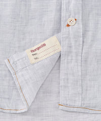Mélange Linen Long Sleeve Sport Shirt in Grey by Borgo28