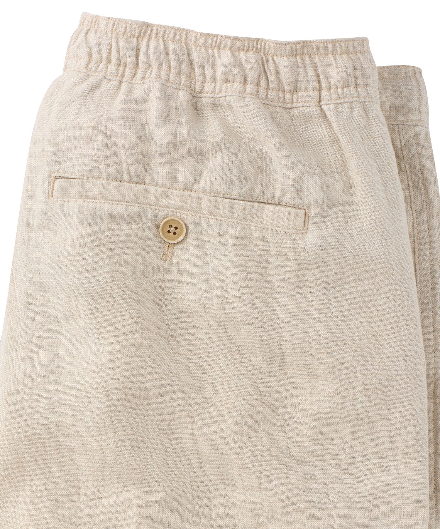 Pure Linen Drawstring Casual Pant in Natural by Borgo28