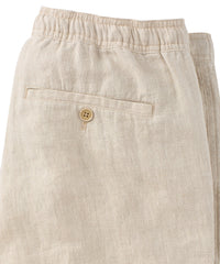 Pure Linen Drawstring Casual Pant in Natural by Borgo28