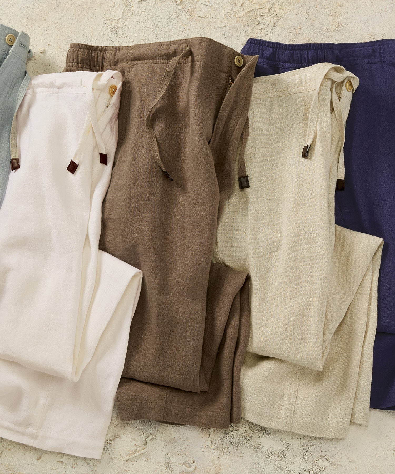 Pure Linen Drawstring Casual Pant in Taupe by Borgo28