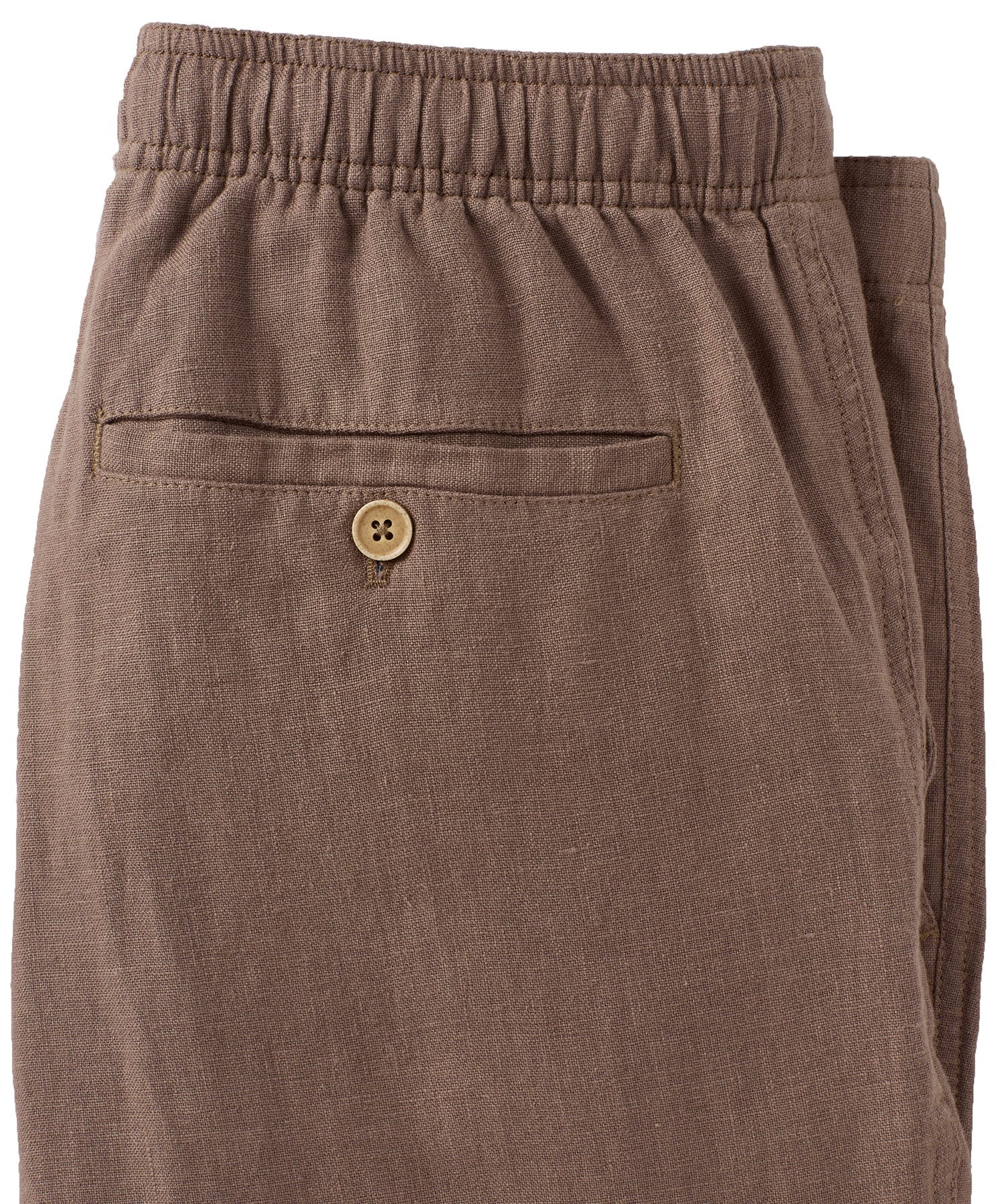 Pure Linen Drawstring Casual Pant in Taupe by Borgo28