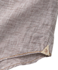 Mélange Linen Short Sleeve Sport Shirt in Brown by Borgo28