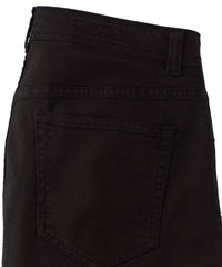 'Old Dyed Denim' Stretch 5-Pocket Jeans in Black, Size 34x32 (Modern Straight Fit) by Ballin