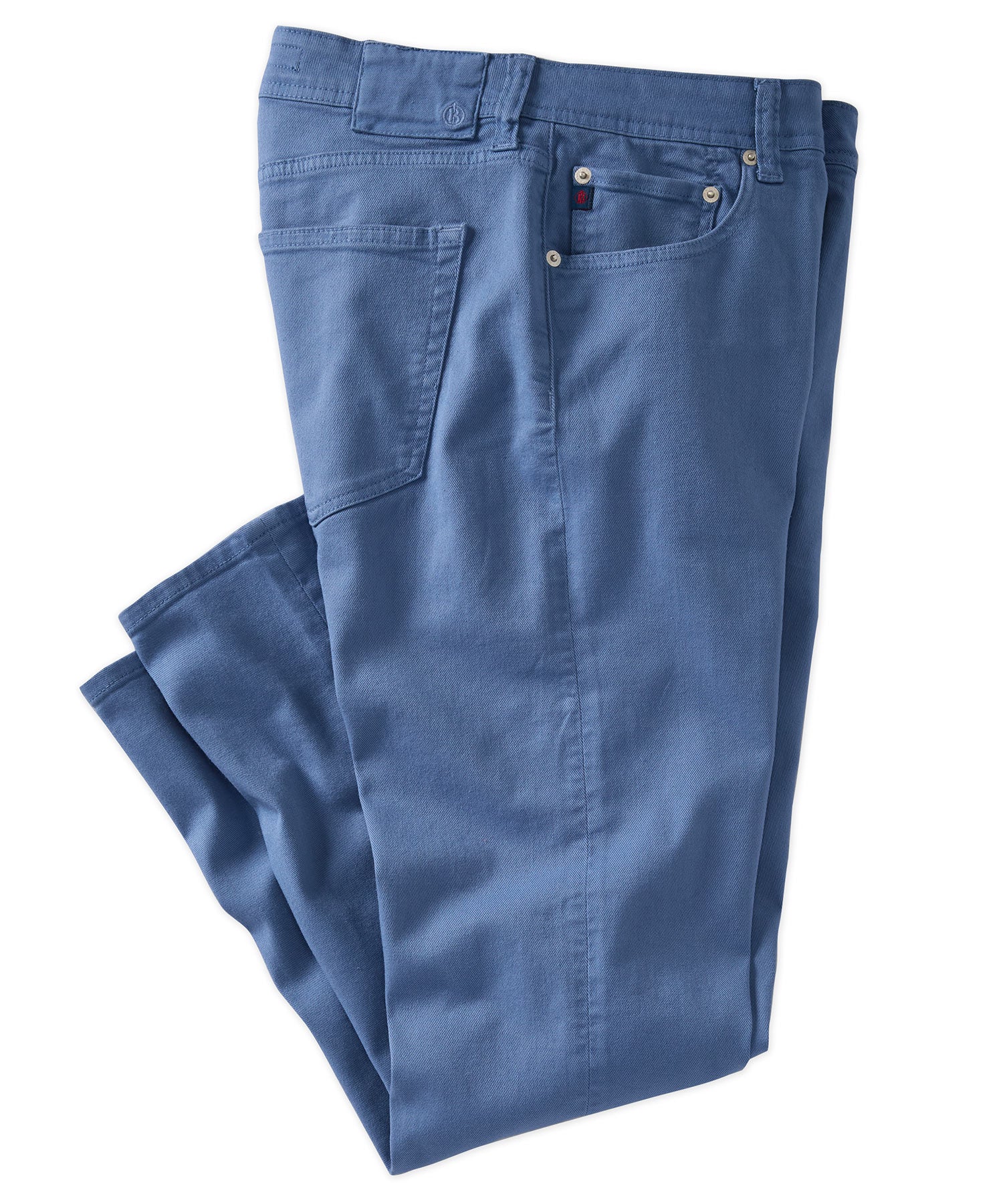 'Old Dyed Denim' Stretch 5-Pocket Jeans in Blue (Modern Straight Fit) by Ballin
