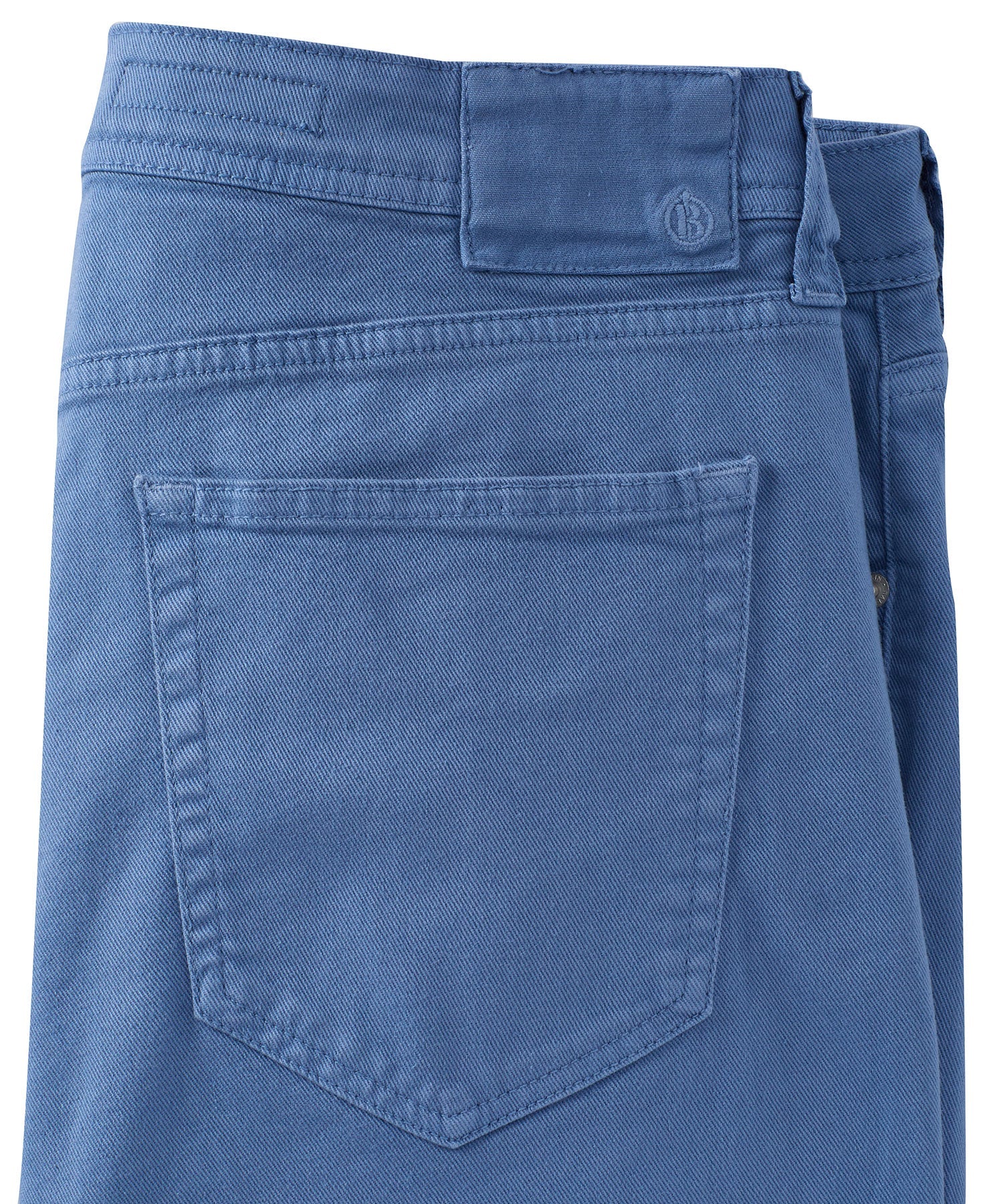 'Old Dyed Denim' Stretch 5-Pocket Jeans in Blue (Modern Straight Fit) by Ballin