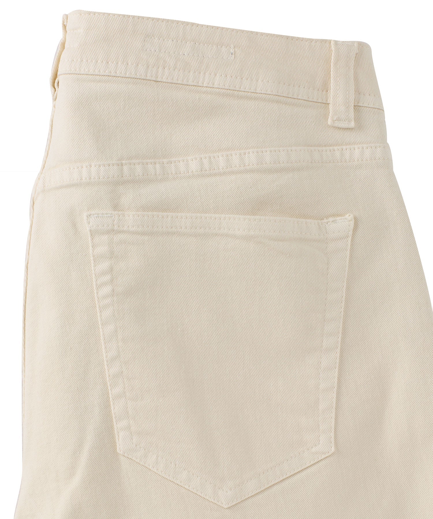 'Old Dyed Denim' Stretch 5-Pocket Jeans in Cream (Modern Straight Fit) by Ballin