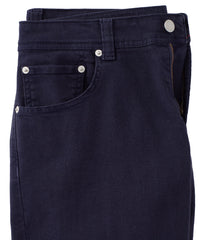 'Old Dyed Denim' Stretch 5-Pocket Jeans in Navy, Size 34x32 (Modern Straight Fit) by Ballin