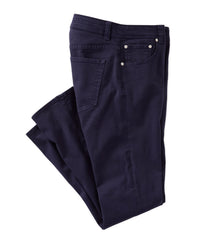 'Old Dyed Denim' Stretch 5-Pocket Jeans in Navy, Size 34x32 (Modern Straight Fit) by Ballin