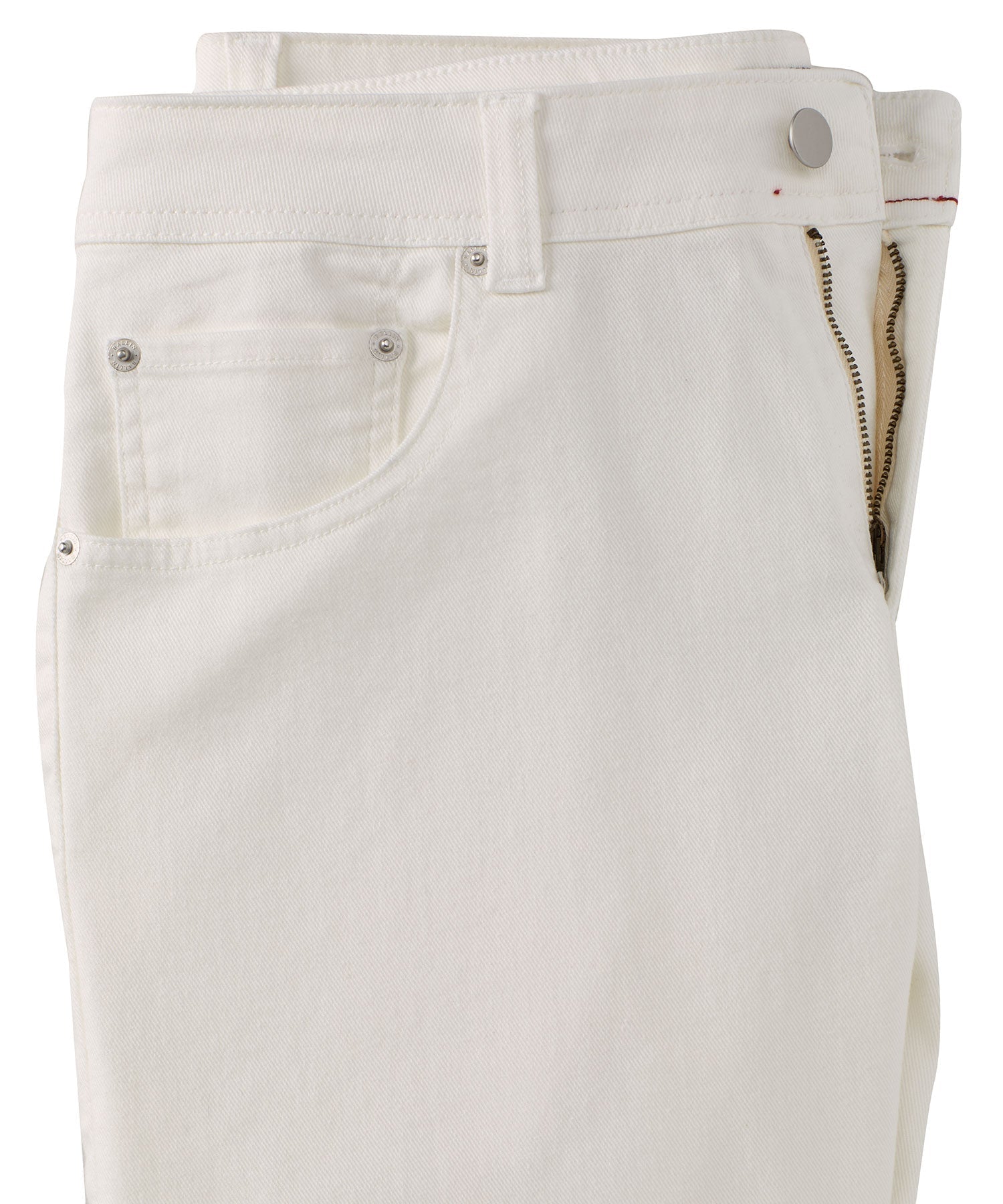 'Old Dyed Denim' Stretch 5-Pocket Jeans in Snow (Modern Straight Fit) by Ballin