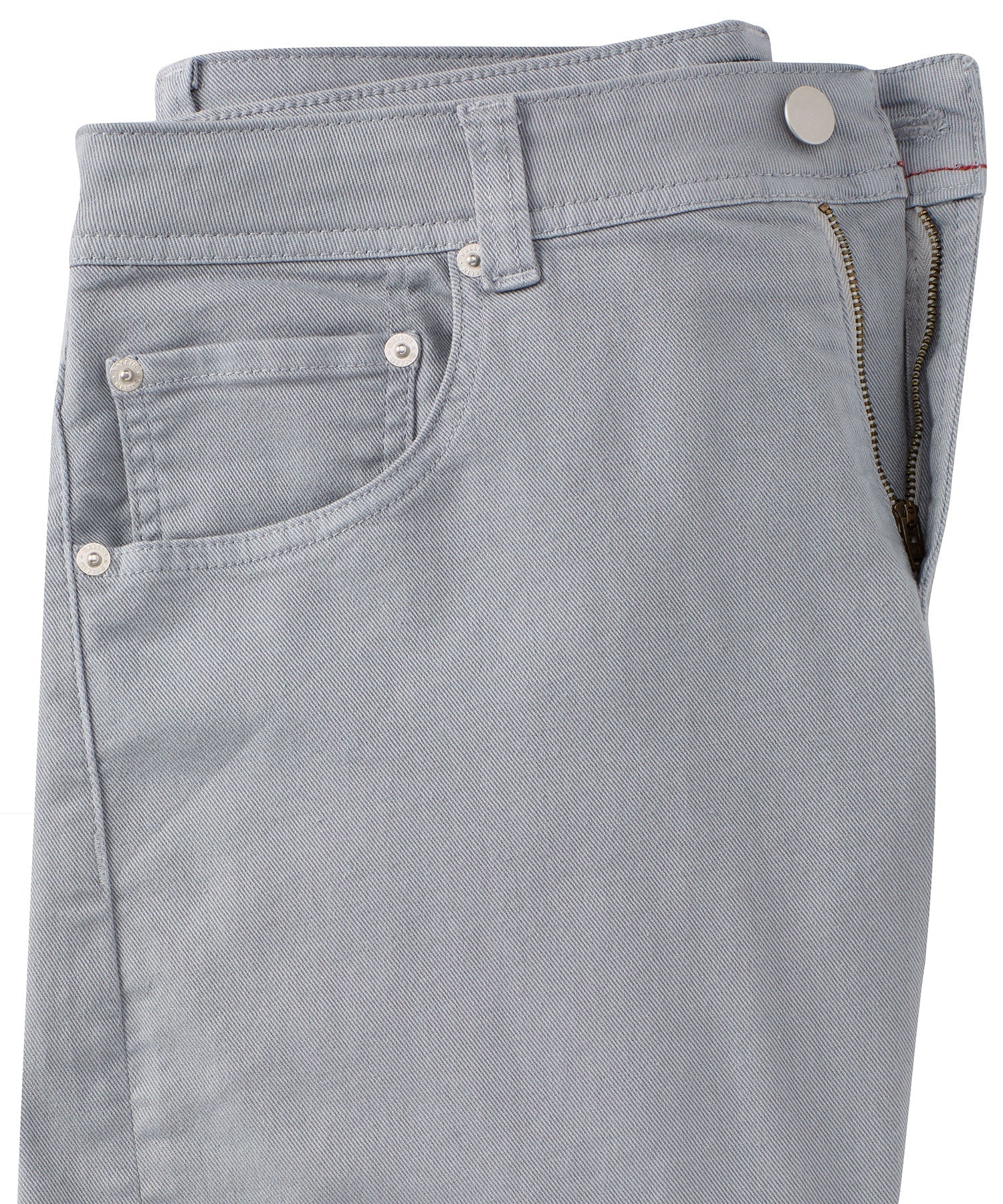 'Old Dyed Denim' Stretch 5-Pocket Jeans in Steel Grey (Modern Straight Fit) by Ballin