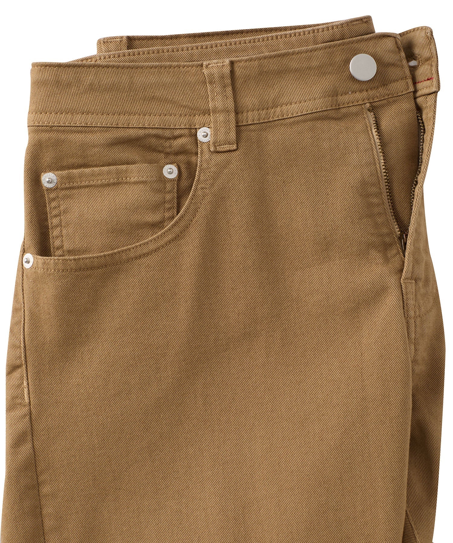 'Old Dyed Denim' Stretch 5-Pocket Jeans in Tan (Modern Straight Fit) by Ballin