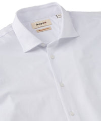Italian Mercerized Cotton Knit Two-Ply Long-Sleeve Sport Shirt in White (Size Large) by Borgo28