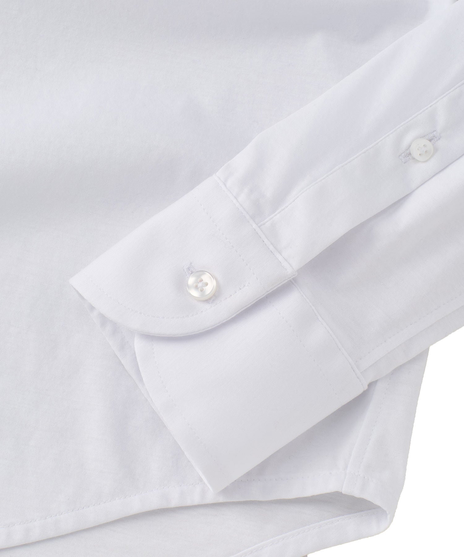 Italian Mercerized Cotton Knit Two-Ply Long-Sleeve Sport Shirt in White (Size Large) by Borgo28