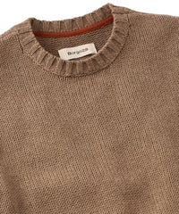Merino Wool and Cotton Sweater in Bark by Borgo28
