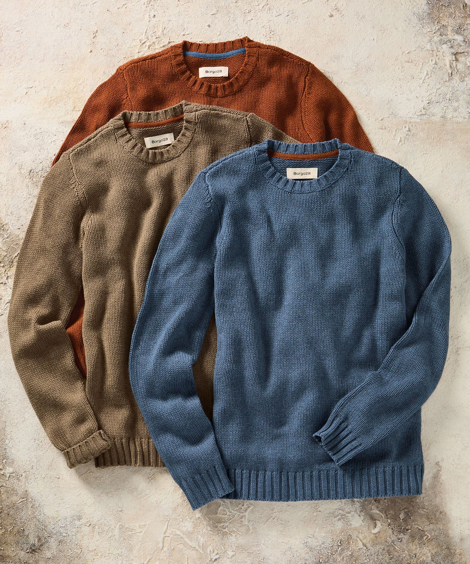 Merino Wool and Cotton Sweater in Auburn (Size Medium) by Borgo28