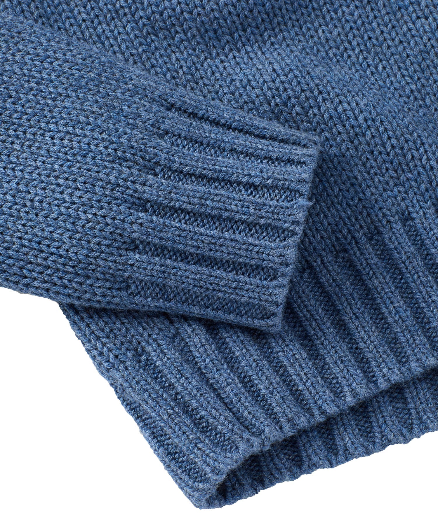 Merino Wool and Cotton Sweater in Storm Blue by Borgo28