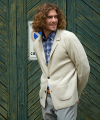Soft Knit Wool-Blend Sweater Blazer in Choice of Colors by Borgo28