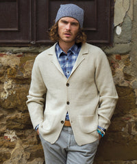 Soft Knit Wool-Blend Sweater Blazer in Choice of Colors by Borgo28