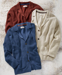 Soft Knit Wool-Blend Sweater Blazer in Choice of Colors by Borgo28