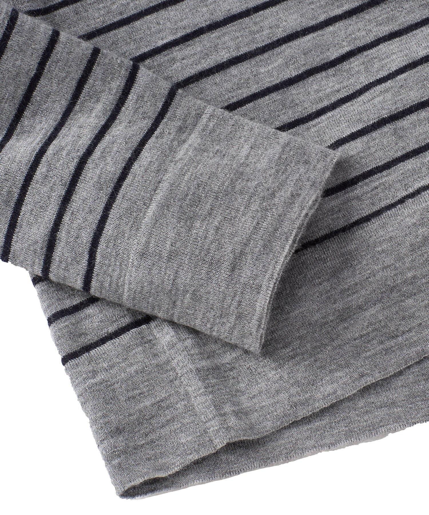 Pure Cashmere Fine Stripe Sweater in Grey by Borgo28