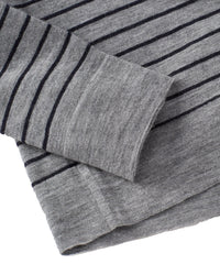 Pure Cashmere Fine Stripe Sweater in Grey by Borgo28
