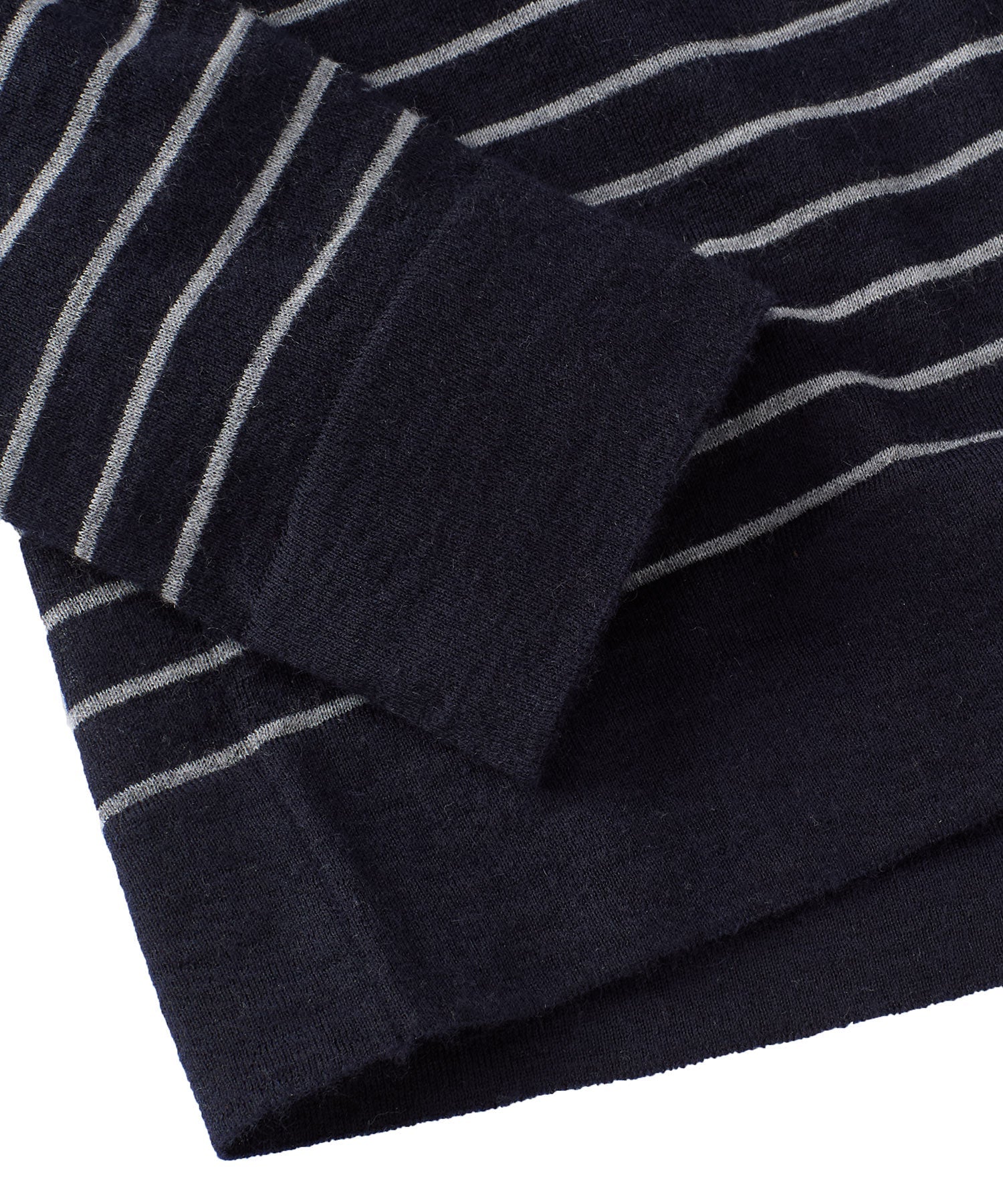 Pure Cashmere Fine Stripe Sweater in Navy by Borgo28