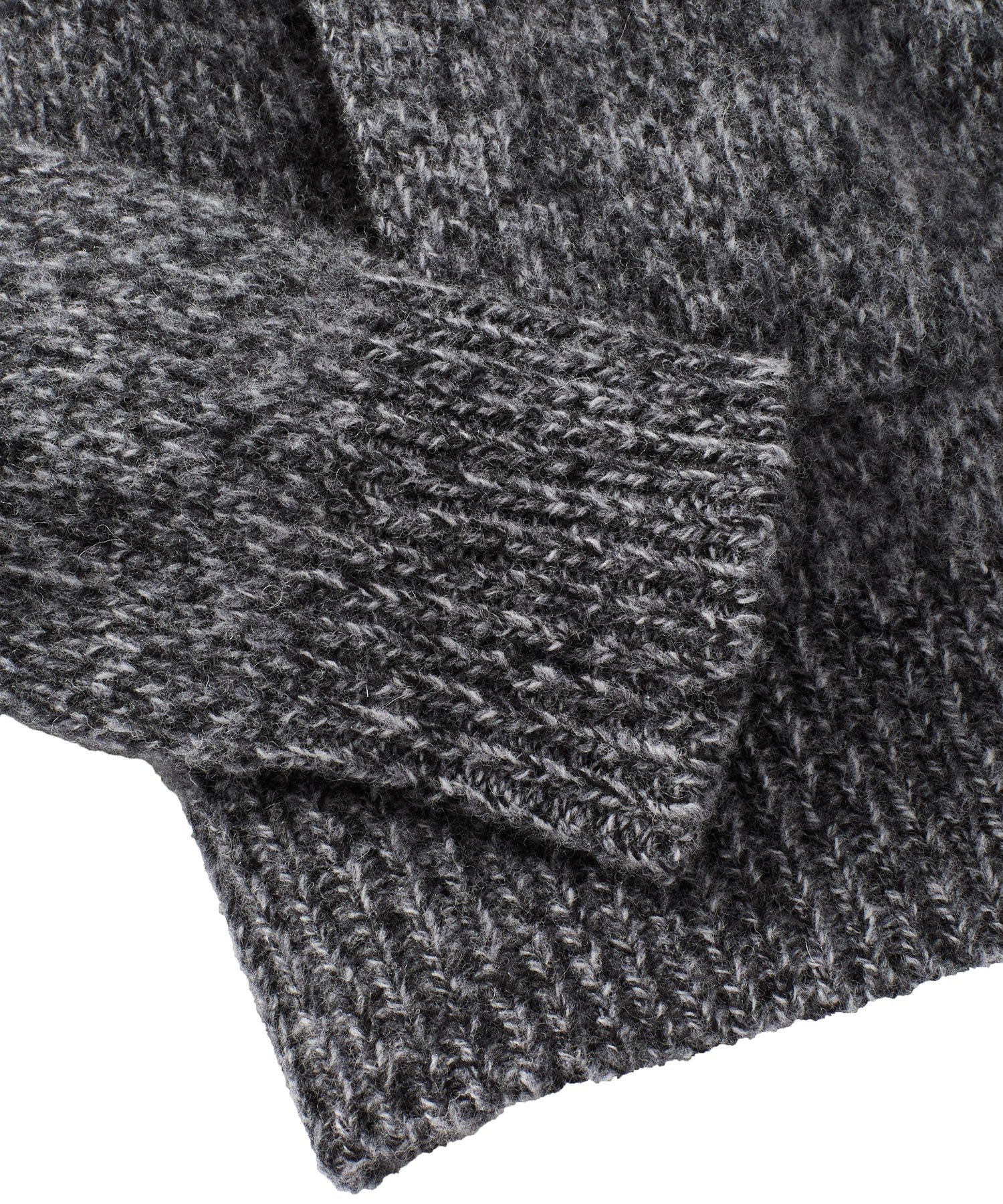 Wool and Cashmere Kangaroo Pocket Zip-Front Cardigan Sweater in Charcoal by Borgo28