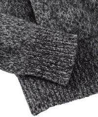 Wool and Cashmere Kangaroo Pocket Zip-Front Cardigan Sweater in Charcoal by Borgo28