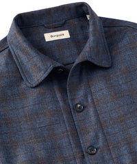 Wool and Cashmere Plaid Sport Blouson Jacket in Navy by Borgo28