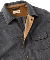 Wool-Blend Utility Jacket in Charcoal by Borgo28
