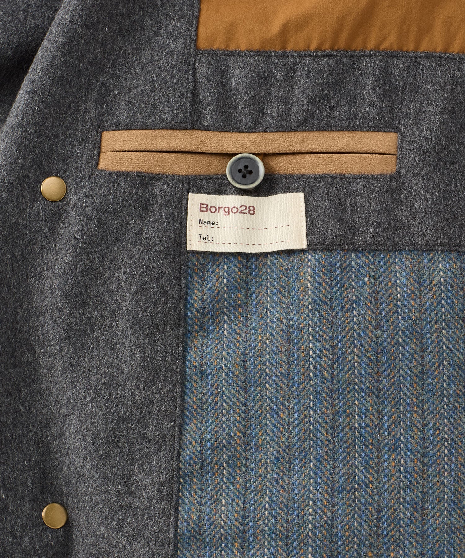 Wool-Blend Utility Jacket in Charcoal by Borgo28