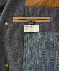 Wool-Blend Utility Jacket in Charcoal by Borgo28