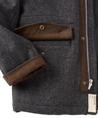 Wool Field Jacket with Detachable Vest in Charcoal by Borgo28