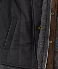 Wool Field Jacket with Detachable Vest in Charcoal by Borgo28
