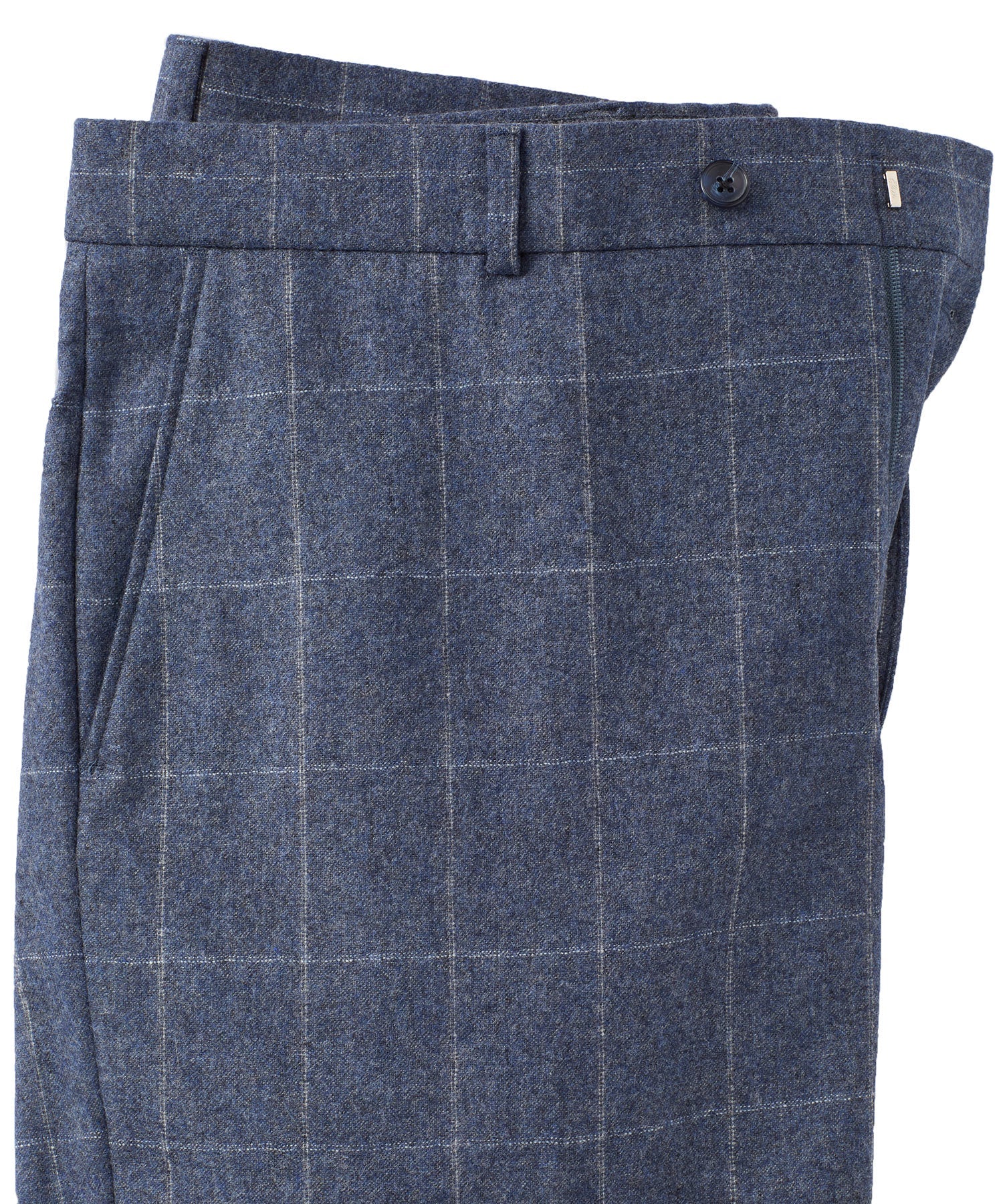 Cashmere and Wool Saxony Windowpane Comfort-EZE Trouser in Choice of Colors (Soho Modern Fit) by Ballin