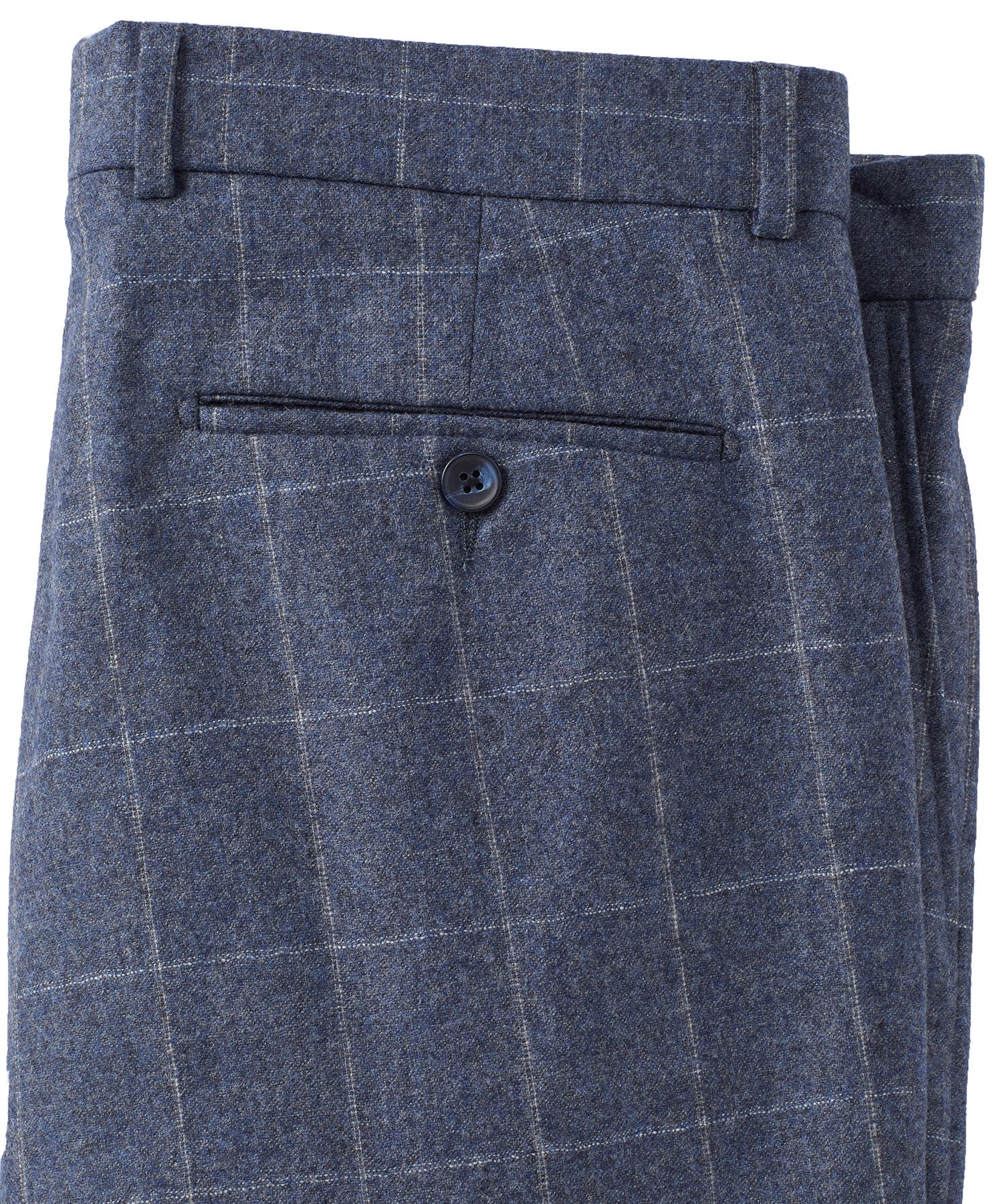 Cashmere and Wool Saxony Windowpane Comfort-EZE Trouser in Choice of Colors (Soho Modern Fit) by Ballin