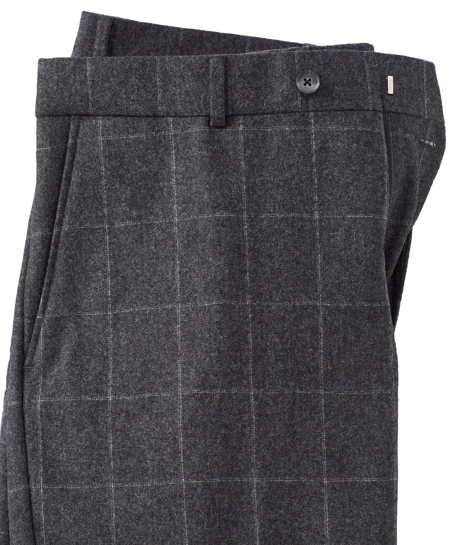 Cashmere and Wool Saxony Windowpane Comfort-EZE Trouser in Choice of Colors (Soho Modern Fit) by Ballin