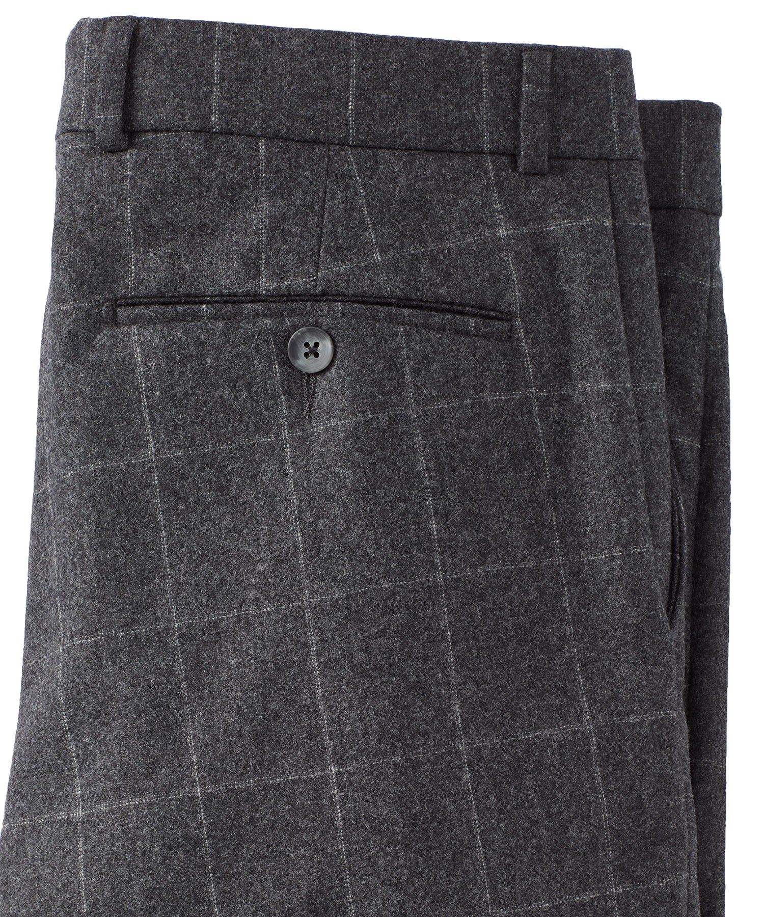 Cashmere and Wool Saxony Windowpane Comfort-EZE Trouser in Choice of Colors (Soho Modern Fit) by Ballin