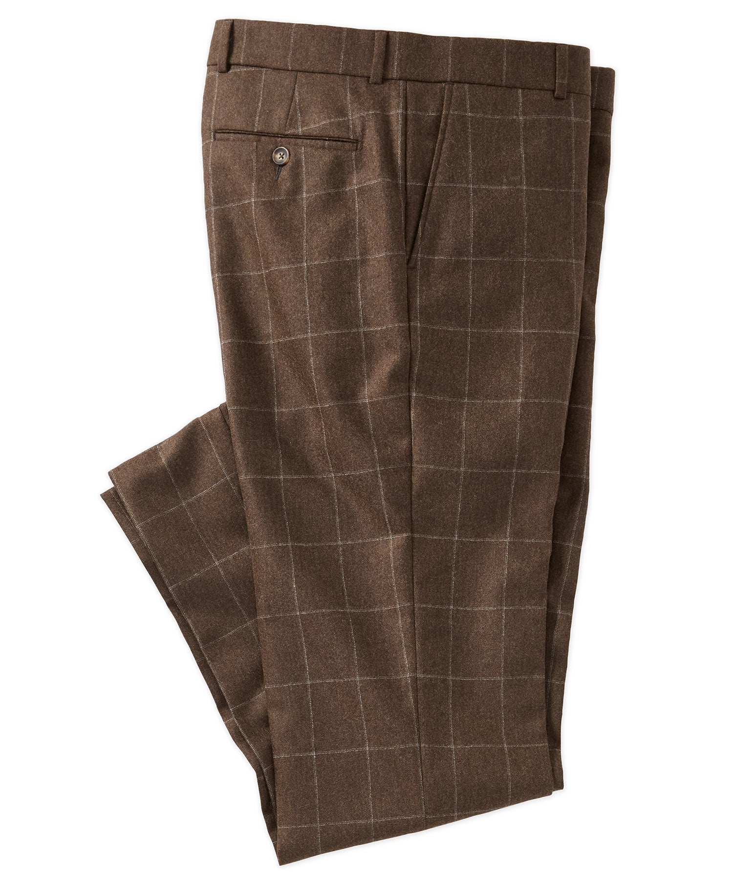 Cashmere and Wool Saxony Windowpane Comfort-EZE Trouser in Choice of Colors (Soho Modern Fit) by Ballin