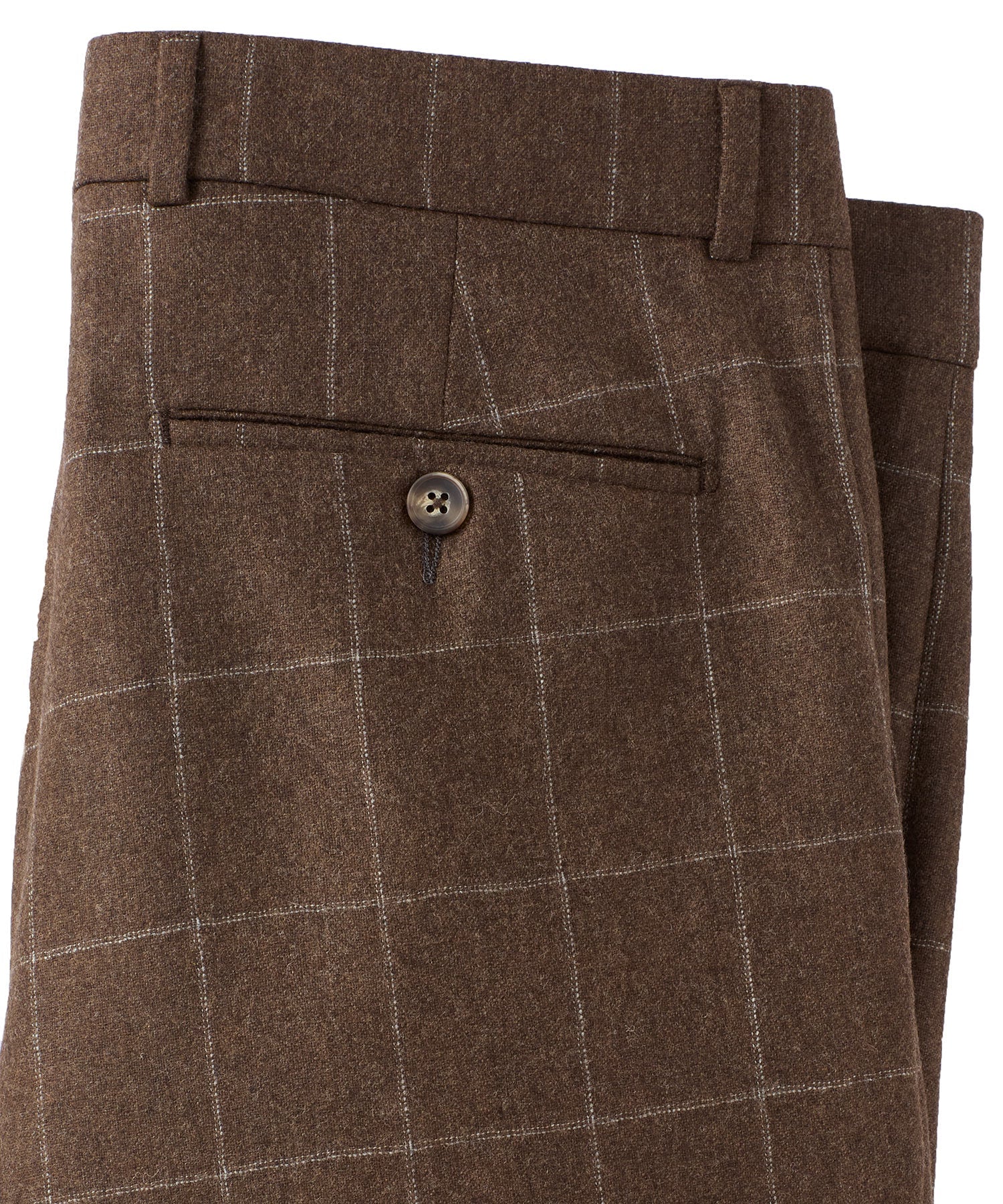 Cashmere and Wool Saxony Windowpane Comfort-EZE Trouser in Choice of Colors (Soho Modern Fit) by Ballin