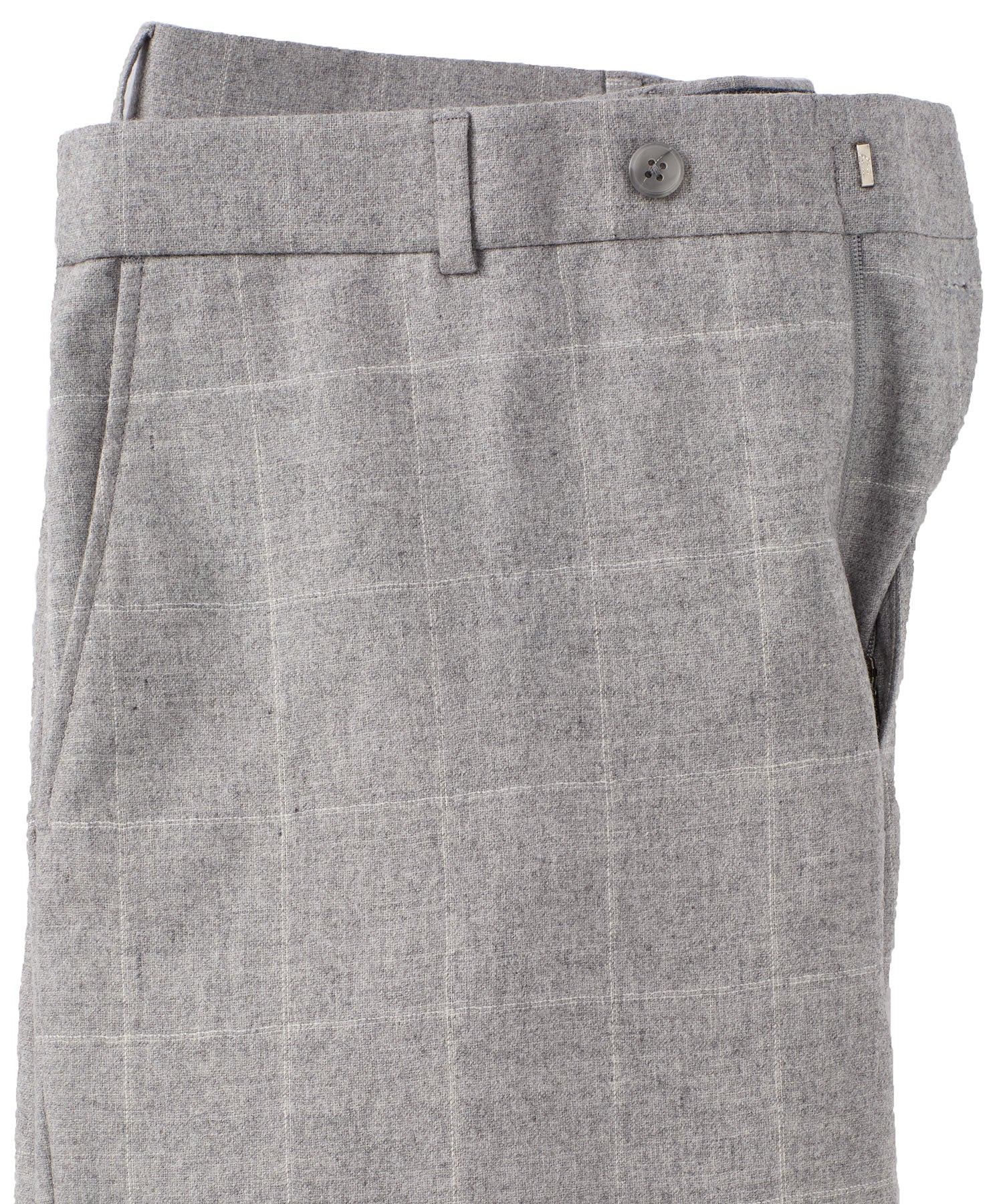 Cashmere and Wool Saxony Windowpane Comfort-EZE Trouser in Choice of Colors (Soho Modern Fit) by Ballin