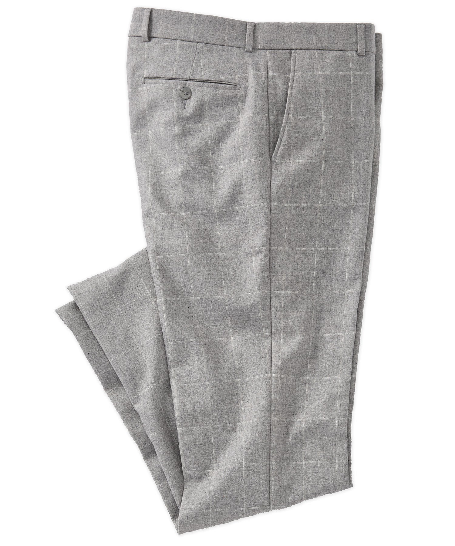 Cashmere and Wool Saxony Windowpane Comfort-EZE Trouser in Choice of Colors (Soho Modern Fit) by Ballin