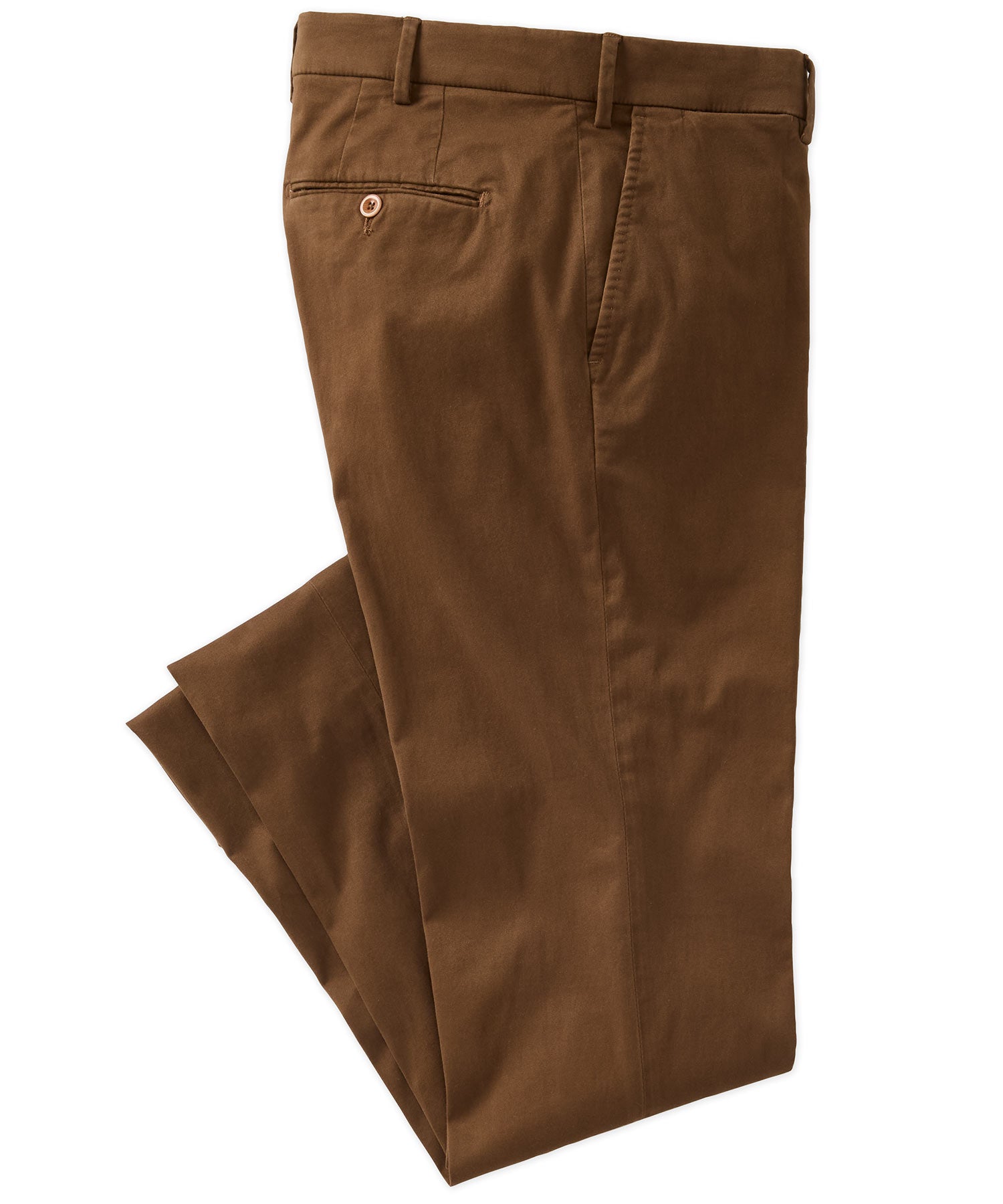 Xtreme Comfort Sateen Casual Pants in Chestnut (Flat Front Models) by Ballin