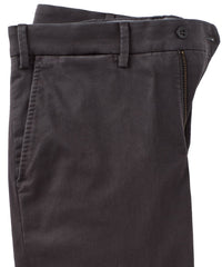 Supima Sateen Italian Luxury Flat Front Cotton Trouser in Coal (Choice of Fits) by 6 East by Ballin