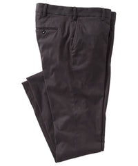 Supima Sateen Italian Luxury Flat Front Cotton Trouser in Coal (Choice of Fits) by 6 East by Ballin